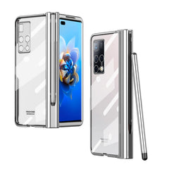 Electroplating Hinge Phone Case with Stylus, For Huawei Mate X2, For Xiaomi Mi Mix Fold, For Honor Magic V