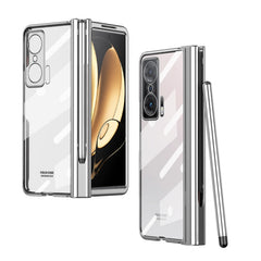 Electroplating Hinge Phone Case with Stylus, For Huawei Mate X2, For Xiaomi Mi Mix Fold, For Honor Magic V