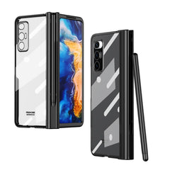 Electroplating Hinge Phone Case with Stylus, For Huawei Mate X2, For Xiaomi Mi Mix Fold, For Honor Magic V
