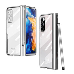 Electroplating Hinge Phone Case with Stylus, For Huawei Mate X2, For Xiaomi Mi Mix Fold, For Honor Magic V