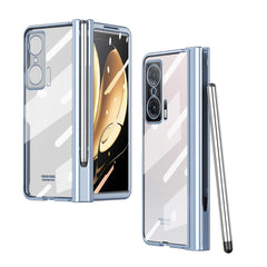 Full Body Electroplating Hinge Phone Case with Stylus, For Huawei Mate X2 with Film, For Honor Magic V with Film, For Xiaomi Mi Mix Fold with Film