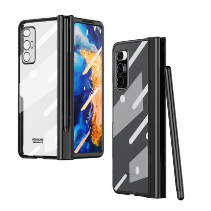 Full Body Electroplating Hinge Phone Case with Stylus, For Huawei Mate X2 with Film, For Honor Magic V with Film, For Xiaomi Mi Mix Fold with Film