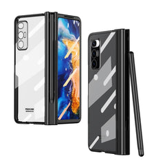 Full Body Electroplating Hinge Phone Case with Stylus, For Huawei Mate X2 with Film, For Honor Magic V with Film, For Xiaomi Mi Mix Fold with Film
