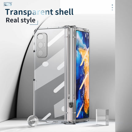 Full Body Electroplating Hinge Phone Case with Stylus, For Huawei Mate X2 with Film, For Honor Magic V with Film, For Xiaomi Mi Mix Fold with Film