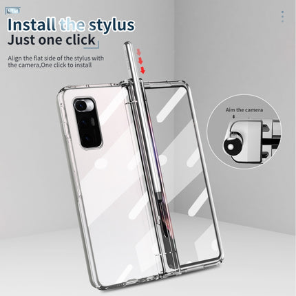 Full Body Electroplating Hinge Phone Case with Stylus, For Huawei Mate X2 with Film, For Honor Magic V with Film, For Xiaomi Mi Mix Fold with Film
