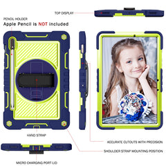 360 Degree Rotation Contrast Color Silicone+PC Tablet Case, For Samsung Galaxy Tab S7 / S8