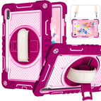 For Samsung Galaxy Tab S7 / S8 / Rose Red+Pink