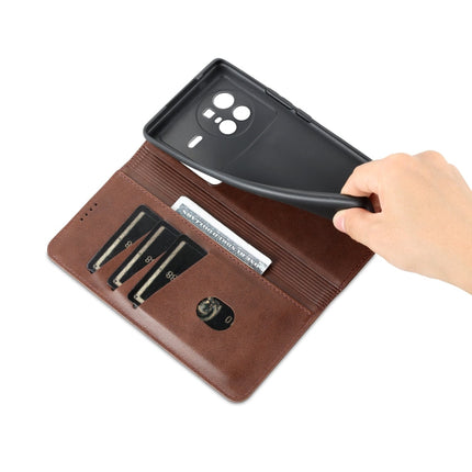 AZNS Magnetic Calf Texture Leather Phone Case