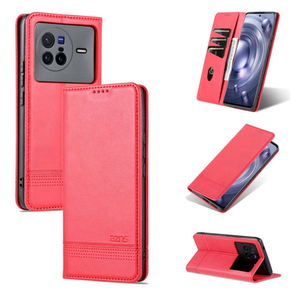AZNS Magnetic Calf Texture Leather Phone Case