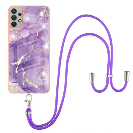 Electroplating Marble Pattern TPU Phone Case with Lanyard, For Samsung Galaxy A23 5G / 4G, For Samsung Galaxy A13 4G, For OPPO Realme 9 Pro+ 5G, For OPPO Realme 9 Pro 5G