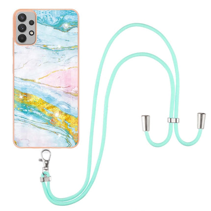 Electroplating Marble Pattern TPU Phone Case with Lanyard, For Samsung Galaxy A23 5G / 4G, For Samsung Galaxy A13 4G, For OPPO Realme 9 Pro+ 5G, For OPPO Realme 9 Pro 5G