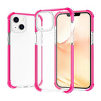 For iPhone 14 Plus / Transparent Rose Red