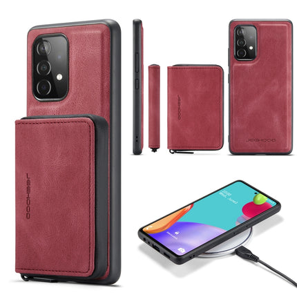 JEEHOOD Magnetic Zipper Horizontal Flip Phone Leather Case, For Samsung Galaxy A33 5G