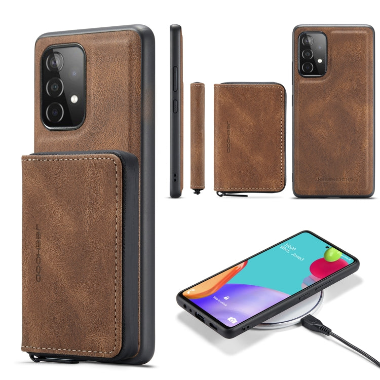 JEEHOOD Magnetic Zipper Horizontal Flip Phone Leather Case, For Samsung Galaxy A33 5G