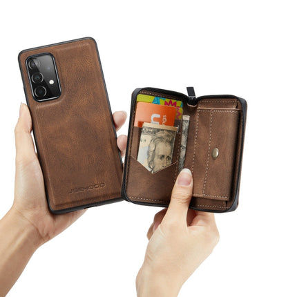 JEEHOOD Magnetic Zipper Horizontal Flip Phone Leather Case, For Samsung Galaxy A33 5G