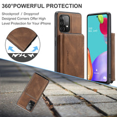JEEHOOD Magnetic Zipper Horizontal Flip Phone Leather Case, For Samsung Galaxy A33 5G