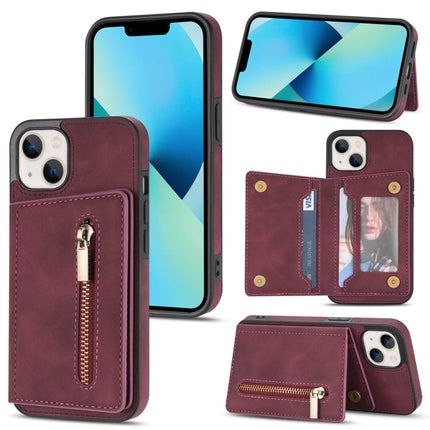 Zipper Card Holder Phone Case, For iPhone 13 mini, For iPhone 13, For iPhone 13 Pro, For iPhone 13 Pro Max