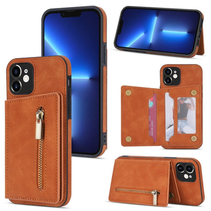 Zipper Card Holder Phone Case, For iPhone SE 2022 / 2020 / 8 / 7, For iPhone 8 Plus / 7 Plus, For iPhone 12 Pro, For iPhone 12 mini