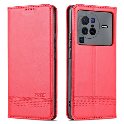 AZNS Magnetic Calf Texture Leather Phone Case