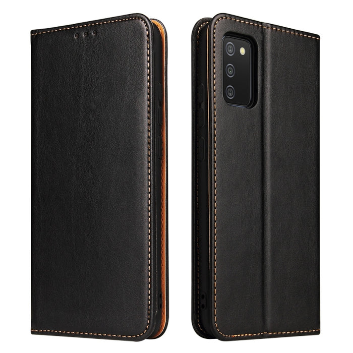 Fierre Shann PU Genuine Leather Texture Leather Phone Case, For Samsung Galaxy A02s, For Samsung Galaxy A13 5G, For Samsung Galaxy A33 5G, For Samsung Galaxy A53 5G, For Samsung Galaxy A73 5G, For Samsung Galaxy S21 FE 5G