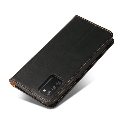 Fierre Shann PU Genuine Leather Texture Leather Phone Case, For Samsung Galaxy A02s, For Samsung Galaxy A12, For Samsung Galaxy A13 5G, For Samsung Galaxy A22 5G, For Samsung Galaxy A33 5G, For Samsung Galaxy A53 5G