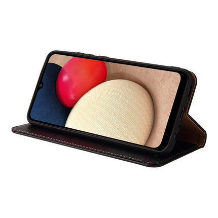 Fierre Shann PU Genuine Leather Texture Leather Phone Case, For Samsung Galaxy A02s, For Samsung Galaxy A12, For Samsung Galaxy A13 5G, For Samsung Galaxy A22 5G, For Samsung Galaxy A33 5G, For Samsung Galaxy A53 5G