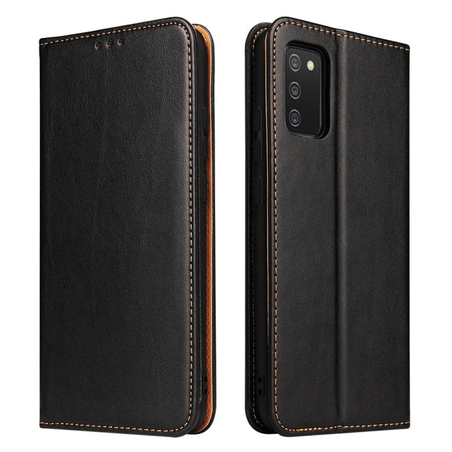 Fierre Shann PU Genuine Leather Texture Leather Phone Case, For Samsung Galaxy A02s, For Samsung Galaxy A12, For Samsung Galaxy A13 5G, For Samsung Galaxy A22 5G, For Samsung Galaxy A33 5G, For Samsung Galaxy A53 5G