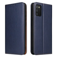 Fierre Shann PU Genuine Leather Texture Leather Phone Case, For Samsung Galaxy A02s, For Samsung Galaxy A12, For Samsung Galaxy A13 5G, For Samsung Galaxy A22 5G, For Samsung Galaxy A33 5G, For Samsung Galaxy A53 5G