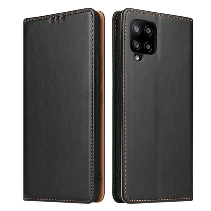 Fierre Shann PU Genuine Leather Texture Leather Phone Case, For Samsung Galaxy A02s, For Samsung Galaxy A12, For Samsung Galaxy A13 5G, For Samsung Galaxy A22 5G, For Samsung Galaxy A33 5G, For Samsung Galaxy A53 5G