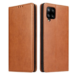 Fierre Shann PU Genuine Leather Texture Leather Phone Case, For Samsung Galaxy A02s, For Samsung Galaxy A12, For Samsung Galaxy A13 5G, For Samsung Galaxy A22 5G, For Samsung Galaxy A33 5G, For Samsung Galaxy A53 5G
