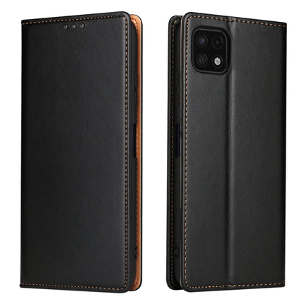 Fierre Shann PU Genuine Leather Texture Leather Phone Case, For Samsung Galaxy A02s, For Samsung Galaxy A13 5G, For Samsung Galaxy A22 5G, For Samsung Galaxy A33 5G, For Samsung Galaxy A53 5G, For Samsung Galaxy A73 5G