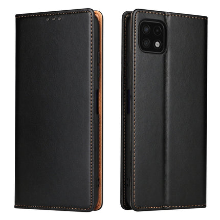 Fierre Shann PU Genuine Leather Texture Leather Phone Case, For Samsung Galaxy A02s, For Samsung Galaxy A12, For Samsung Galaxy A13 5G, For Samsung Galaxy A22 5G, For Samsung Galaxy A33 5G, For Samsung Galaxy A53 5G