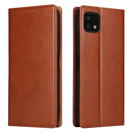 Fierre Shann PU Genuine Leather Texture Leather Phone Case, For Samsung Galaxy A02s, For Samsung Galaxy A12, For Samsung Galaxy A13 5G, For Samsung Galaxy A22 5G, For Samsung Galaxy A33 5G, For Samsung Galaxy A53 5G
