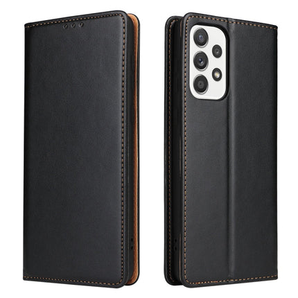 Fierre Shann PU Genuine Leather Texture Leather Phone Case, For Samsung Galaxy A02s, For Samsung Galaxy A13 5G, For Samsung Galaxy A33 5G, For Samsung Galaxy A53 5G, For Samsung Galaxy A73 5G, For Samsung Galaxy S21 FE 5G