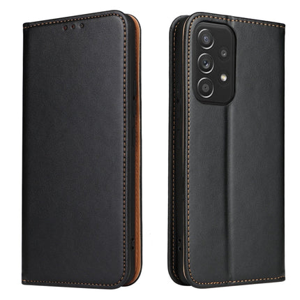 Fierre Shann PU Genuine Leather Texture Leather Phone Case, For Samsung Galaxy A02s, For Samsung Galaxy A12, For Samsung Galaxy A13 5G, For Samsung Galaxy A22 5G, For Samsung Galaxy A33 5G, For Samsung Galaxy A53 5G