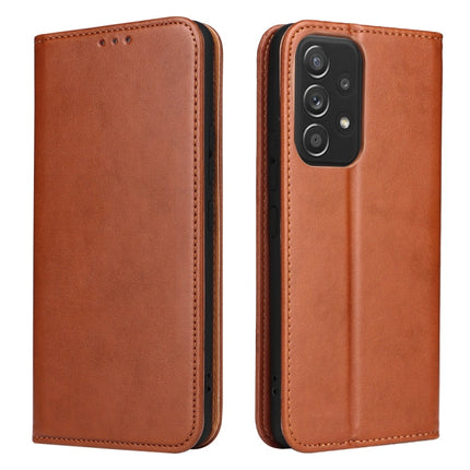 Fierre Shann PU Genuine Leather Texture Leather Phone Case, For Samsung Galaxy A02s, For Samsung Galaxy A13 5G, For Samsung Galaxy A33 5G, For Samsung Galaxy A53 5G, For Samsung Galaxy A73 5G, For Samsung Galaxy S21 FE 5G