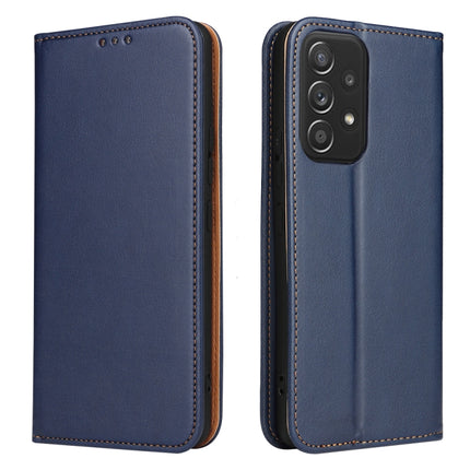 Fierre Shann PU Genuine Leather Texture Leather Phone Case, For Samsung Galaxy A02s, For Samsung Galaxy A13 5G, For Samsung Galaxy A22 5G, For Samsung Galaxy A33 5G, For Samsung Galaxy A53 5G, For Samsung Galaxy A73 5G