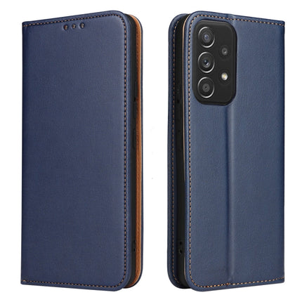 Fierre Shann PU Genuine Leather Texture Leather Phone Case, For Samsung Galaxy A02s, For Samsung Galaxy A12, For Samsung Galaxy A13 5G, For Samsung Galaxy A22 5G, For Samsung Galaxy A33 5G, For Samsung Galaxy A53 5G