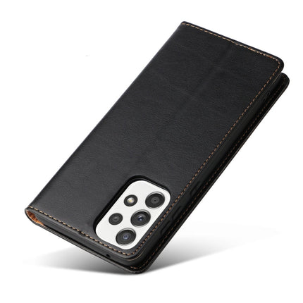 Fierre Shann PU Genuine Leather Texture Leather Phone Case, For Samsung Galaxy A73 5G, For Samsung Galaxy S21 FE 5G