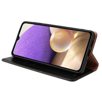 Fierre Shann PU Genuine Leather Texture Leather Phone Case, For Samsung Galaxy A73 5G, For Samsung Galaxy S21 FE 5G