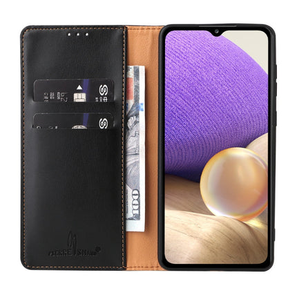 Fierre Shann PU Genuine Leather Texture Leather Phone Case, For Samsung Galaxy A73 5G, For Samsung Galaxy S21 FE 5G