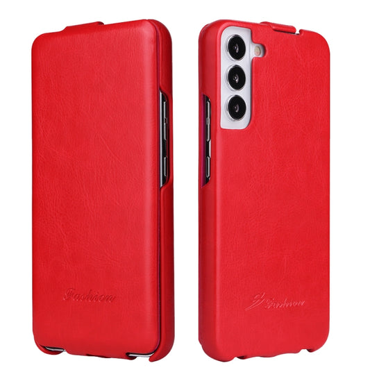 Fierre Shann 64 Texture Vertical Flip PU Leather Phone Case, For Samsung Galaxy S22 5G, For Samsung Galaxy S22+ 5G, For Samsung Galaxy S22 Ultra 5G