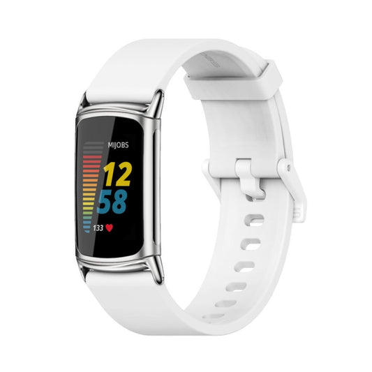 Mijobs Soft Silicone  Watch Band, For Fitbit Charge5