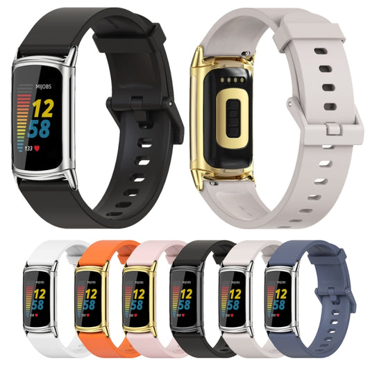 Mijobs Soft Silicone  Watch Band, For Fitbit Charge5
