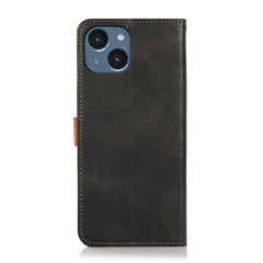 KHAZNEH Dual-color Cowhide Texture Flip Leather Phone Case