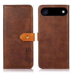 KHAZNEH Dual-color Cowhide Texture Flip Leather Phone Case
