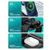 D2 15W Max 6 in 1 Multifunction Fast Wireless Charger Holder