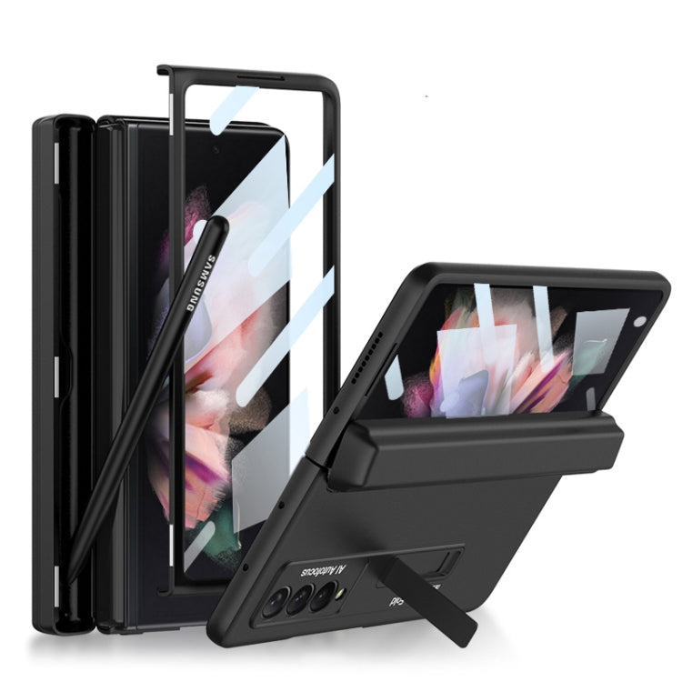 GKK Integrated Magnetic Full Coverage Phone Flip Case with Pen Box, For Samsung Galaxy Z Fold3 5G