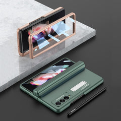 GKK Integrated Magnetic Full Coverage Phone Flip Case with Pen Box, For Samsung Galaxy Z Fold3 5G