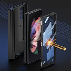 GKK Integrated Magnetic Full Coverage Phone Flip Case with Pen Box, For Samsung Galaxy Z Fold3 5G